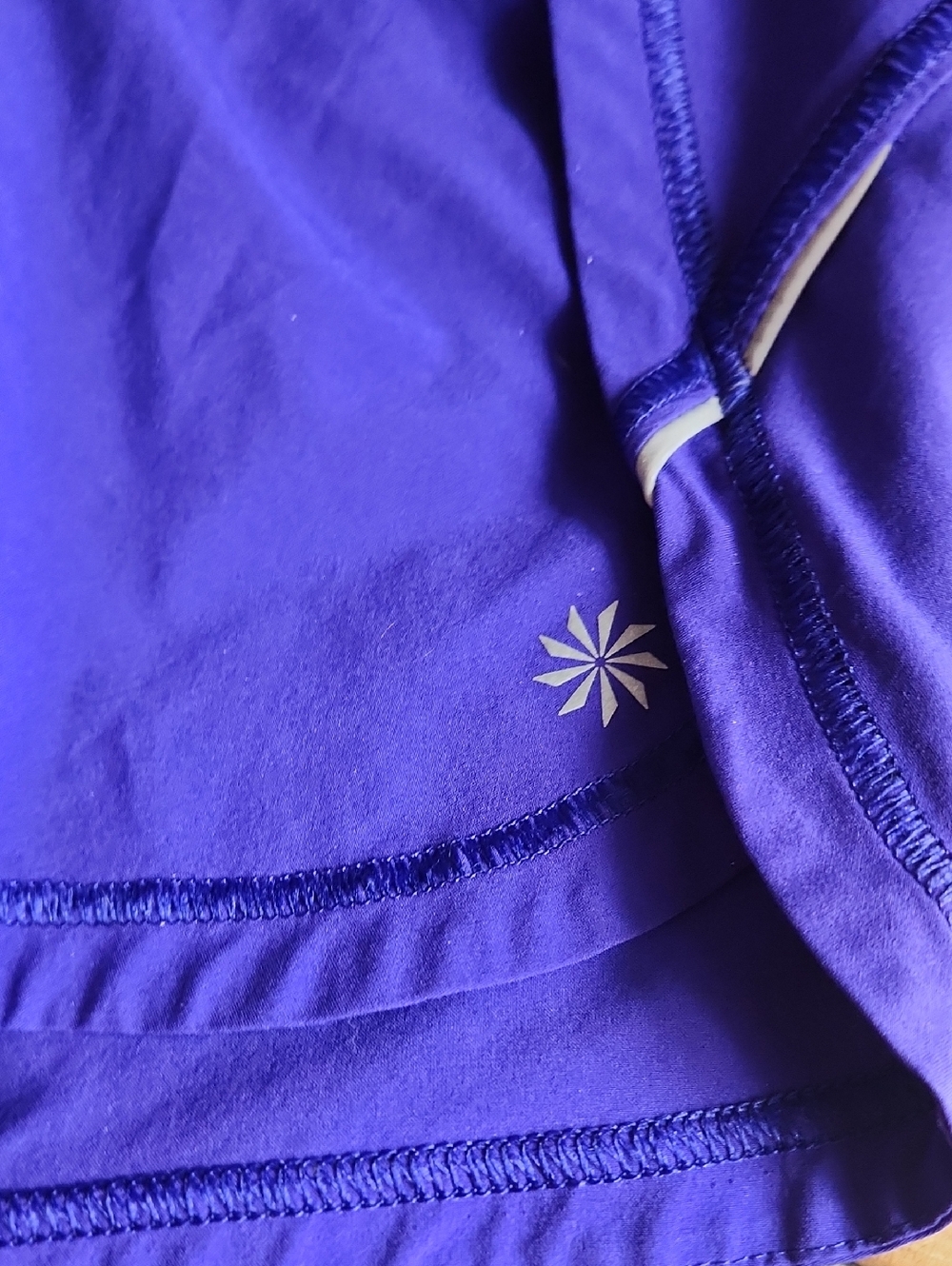 Athleta Royal Blue/purple Lightweight Running Shorts Womans Size Medium - Picture 2 of 8